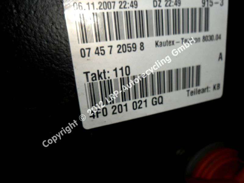 Audi A6 C6 4F Tank Kraftstoffbehälter 4F0201021GQ RS6 5.0 V10 426kw BUH BJ2008